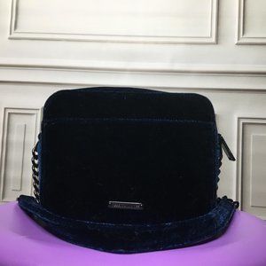 NWOT Rebecca Minkoff Moto Blue Velvet Crossbody Bag